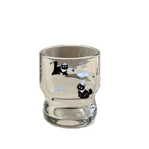Taza de café de vidrio premium, ideal para Instagram, con un estilo creativo y único de dibujos animados, adecuada para uso doméstico, estudiantes y para Americano helado. - Product Image 4