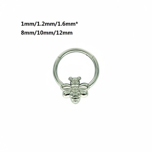 Pendientes <span class=keywords><strong>de</strong></span> Acero Quirúrgico 316L con Diseño <span class=keywords><strong>de</strong></span> Abejita para Cartílago del Trago y Piercing <span class=keywords><strong>de</strong></span> <span class=keywords><strong>Nariz</strong></span> - Product Image 6