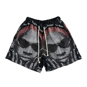 Tessuto in tela da uomo con grafica Ghost Face ispirata ai film <span class=keywords><strong>horror</strong></span>, traspirante, lunghezza al ginocchio, stile Hip Hop, con coulisse, casual, streetwear, motivo arazzo - Product Image 5