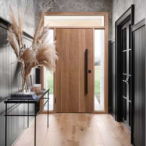 Solid Wood Automatic <b>Door</b> for Bathroom and Living Room Modern Waterproof Single Main <b>Door</b> with Closet Accessories - Product Image 2