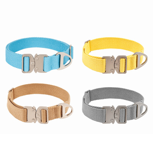 Heavy Duty Tactical Durable Polyester Cotton Luxury Print <strong>Pet</strong> <strong>Collar</strong> Quick Released Metal Buckle Explosion Proof Adjustable <strong>Dog</strong> - Product Image 5