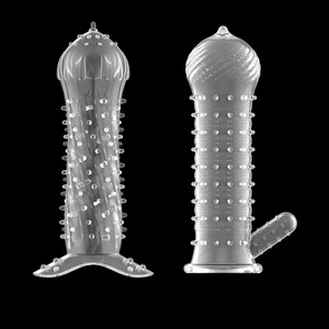 Nouveaux étuis en silicone pour pénis, produits pour prolonger les rapports sexuels, anneaux de pénis pour les doigts, ensemble de préservatifs pour adultes pour hommes, durée plus longue - Product Image 1