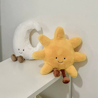 Oreiller en peluche doux soleil et lune au design créatif 2026, oreiller en peluche personnalisé de haute qualité pour la détente