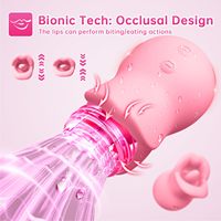 Gelance 3-in-1 Silikon Klitoris- und Brustwarzen-Vibrator mit 10 Leck-/Bissmodi, USB-Aufladbar, Umweltfreundlich, für Frauen, Männer und Paare