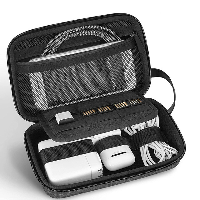 Mutispandex EVA Grey Electronics Accessories Organizer Hard Carrying Case for Digital Gear Cameras SD Cards Chargers Hard Disks