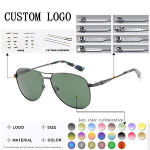 Unisex Pilot Sunglasses Full Rim Rectangle Metal Frame UV400 Protection for Adults Outdoors - Product Image 2