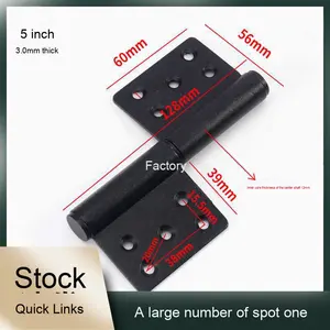 Charnière de porte coupe-feu réglable <span class=keywords><strong>HOHE</strong></span> en acier inoxydable 304 de 5 pouces, épaisseur de 3 mm, angle d'ouverture de 180°, capacité de charge de 5 kg, design moderne - Product Image 6