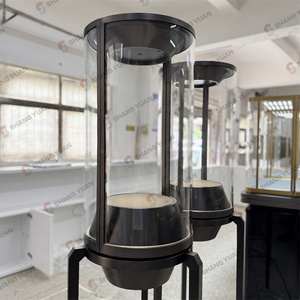 Thanh lịch cao minh bạch kính có thể khóa thiết kế cửa hàng bán lẻ tùy chỉnh kính hiển thị tủ đồ trang sức Showcase - Product Image 5