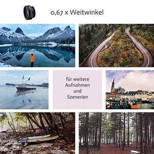 Kit di Lenti per Fotocamera Smartphone 3-in-1 HD: Grandangolo, Macro e Fisheye con Clip Universale per <span class=keywords><strong>iPhone</strong></span> e Android - Product Image 4