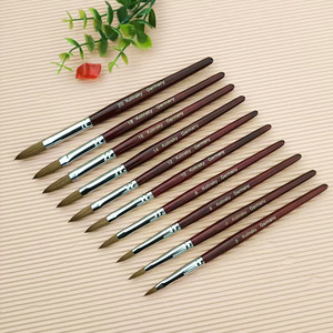 50% Kolinsky Acrylic <b>Nail</b> Brush Red Wood Handle Professional Brush for <b>Nail</b> <b>Extension</b> Manicure - Product Image 3