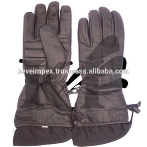 Black Full Finger Ski <b>Gloves</b> <b>Silver</b> Tribal Design Thermal Insulated Keven Impex KI-1708 Touchscreen Compatible Breathable Hook - Product Image 3