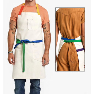 <span class=keywords><strong>Grembiule</strong></span> in cotone personalizzato utensili cameriere maschio cucina personalizzata barista catering tè al latte abiti da lavoro speciali - Product Image 2