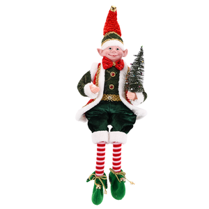 Idées de mascottes de Noël commerciales, nouveauté pour chambre à coucher : Peluche Elfo artisanale rouge - Product Image 3