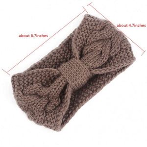 GTOP Custom Acrylic Bowknot Cable Knit Crochet <b>Headband</b> Plain Braided Winter Ear Warmer High-quality Women - Product Image 3