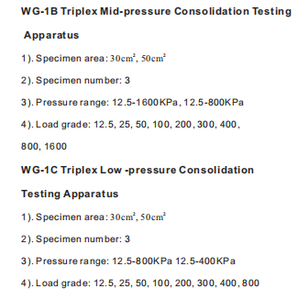 Aparelho de Teste de Consolidação de Solo Triplex de Baixa e Alta Pressão WG - Product Image 4