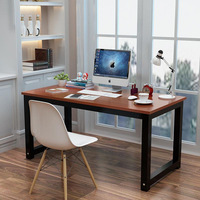 Bureau d'ordinateur à panneau moderne avec hauteur réglable pour bureau à domicile conférence étude petit bureau