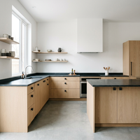 Bouton de meuble carré moderne en Zamak noir mat, durable, installation facile, qualité OEM usine, pour tiroir, chambre, cuisine