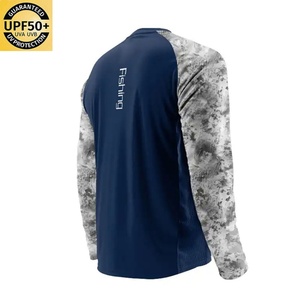 Chemise de pêche personnalisée en tissu rafraîchissant en soie glacée avec protection solaire SPF, chemise de performance à manches longues pour la pêche, chemise de randonnée - Product Image 3