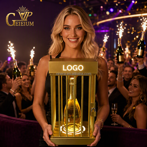 Exhibidor de Botellas de Champán con Logotipo Personalizado OEM, Glorificador de Botellas VIP con LED y Cerradura para Club Nocturno, Lounge, Bar, Fiesta - Product Image 1
