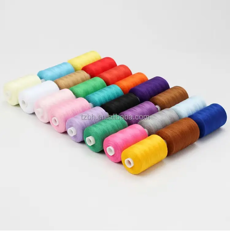 100% polyester hilos de coser sewing thread yarn string 40/2 cord household sew thread clothes sew string cord cone