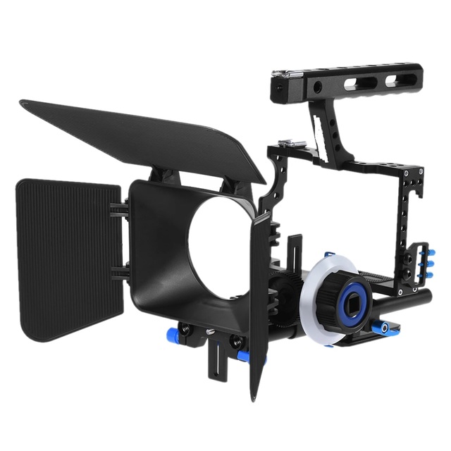 Camera Cage Rig Kit for Sony A7S A7 A7R A72 A7RII A7SII A6000 A6500 A6300 with Dual Cold Shoe Mounts 1/4 Inch Threads