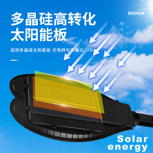 Solar Courtyard <b>Light</b> 6-Eyed LED Wall Lamp With Human Body Induction Outdoor Path Lighting - Product Image 3