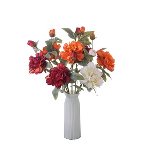 Fleur de pivoine artificielle Lark rose à tige unique, bouquet de mariage, décoration intérieure, style Ins transfrontalier - Product Image 5