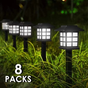 2/4/6/8pcs Led Solar Pathway Lights lampada solare da esterno impermeabile per illuminazione da giardino/paesaggio/cortile/Patio/vialetto/passerella - Product Image 3