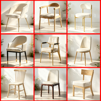 Fauteuils rembourrés simples, chaises de salle à manger confortables et rembourrées, adaptées à un usage commercial et résidentiel
