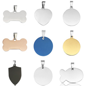 Collar transfronterizo europeo americano clásico colgante <span class=keywords><strong>de</strong></span> perro <span class=keywords><strong>de</strong></span> acero inoxidable plateado regalo <span class=keywords><strong>de</strong></span> fiesta Unisex letras - Product Image 3
