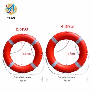 Pelampung Yean CCS, Pelampung Cincin 2,5kg Tahan Lama dan Awet Bersertifikasi SOLAS untuk Penyelamatan dan Operasi Laut - Product Image 1