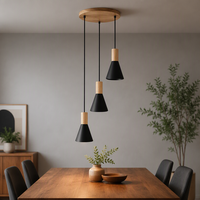 Lampe suspendue nordique E27, style nordique, LED moderne, lampe suspendue à anneau LED moderne pour salle à manger