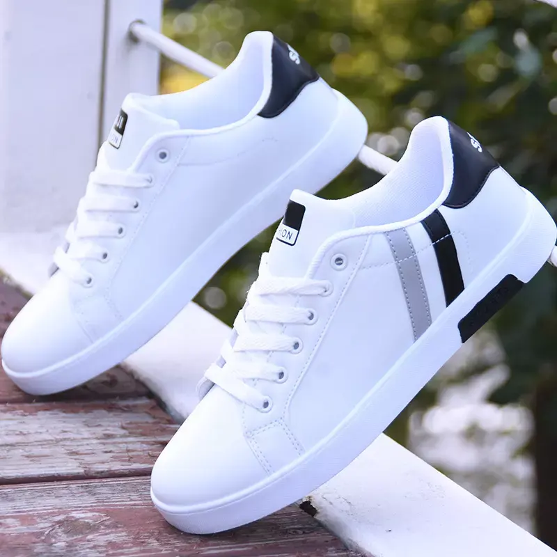 Adit Hot Selling 2023 Men Flat Shoes Lace-up Comfortable White Shoes For Male Top Quality Casual Shoes Tenis Masculino Adulto