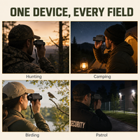 Monoculaire de vision nocturne 4K avec IR 850nm 3W et portée de 200m dans l'obscurité pour la chasse au cerf et l'utilisation sur sentiers