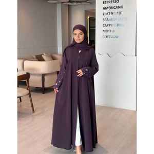 Oem/odm Set 2 pezzi traspirante islamico modesto abbigliamento musulmano abito da donna turco Casual Dubai Abaya con Hijab - Product Image 2