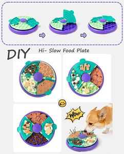 3 Layer Rotating Slow Feeder Bowls Pet Wet and Dry Food Bowl Dog Anti-choking <b>Silicone</b> Licking Pad Detachable Bowl for Dogs - Product Image 2