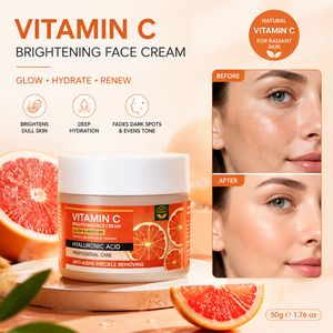 <span class=keywords><strong>Crème</strong></span> éclaircissante pour le visage à la vitamine C 50g <span class=keywords><strong>Acide</strong></span> <span class=keywords><strong>hyaluronique</strong></span> Hydratant Anti-âge Réduit les ridules Teint inégal Soin du visage bio - Product Image 2
