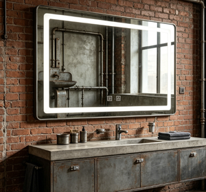 <b>LED</b> Bathroom Mirror Illuminated Wall <b>Vanity</b> Mirror Frameless Rectangular Smart Touch Mirror for Modern Washroom - Product Image 4