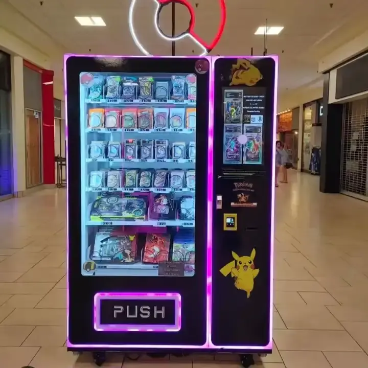 Vente en gros automatique Distributeur automatique de cartes de jeu Distributeur automatique de cartes avec photo Distributeur automatique de cartes à collectionner pour pokemon