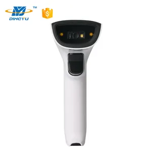 Wireless Barcode Scanner With Charge Base 2D Laser Handsfree 2.4G Long Range Transmission Distance