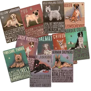 Винтажный металлический постер для собаки, домашний декор, подарок, ретро жестяной знак для паба, бара, клуба, Настенная декоративная пластина, металлический знак для собаки