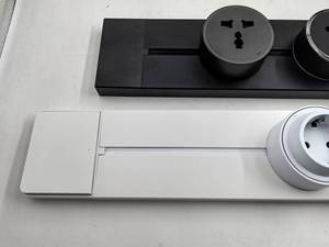 Factory customized size office desk, countertop, power <b>socket</b>, wall rail <b>socket</b>, dark gray French/EU <b>socket</b> - Product Image 3