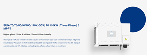 Inversor Solar Trifásico Conectado a la Red Deye de 100 kW 110KVA SUN-70/75/80/90/100/110K-G03, <span class=keywords><strong>Precio</strong></span> del Inversor de Energía Solar - Product Image 4