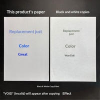 Papier A4 universel anti-contrefaçon avec avertissement de copie, gris clair, pour documents de contrat, rapports, 100g, vierge, imprimable, personnalisable