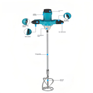Máy trộn điện cầm tay xi măng trộn Putty bột sơn xi măng bê tông trộn công cụ - Product Image 4