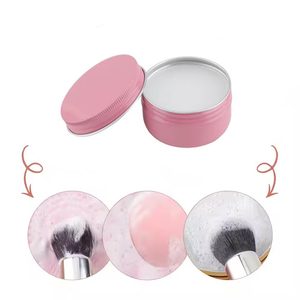 Jabón Limpiador de Brochas de Maquillaje Vegano Sólido al por Mayor con Almohadilla de Silicona, Herramienta de Lavado de Brochas Cosméticas, Esponja de Belleza, Tapete de Limpieza - Product Image 3