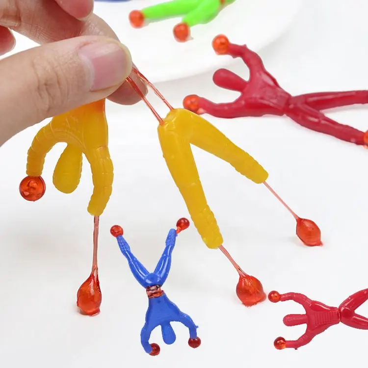 Funny Squishy toys Printing Bendable Stretchy Painting Climbing Wall Spider Man Sticky Toy For Kids