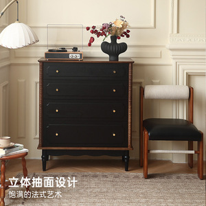 Vintage Style Solid Wood <b>Chest</b> Of Drawers 4 Drawer <b>Storage</b> Cabinet For Bedroom Living Room - Product Image 2