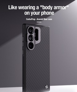 เคสโทรศัพท์ <span class=keywords><strong>Nillkin</strong></span> ใยอะรามิด คาร์บอนไฟเบอร์ สำหรับ Samsung S24Ultra เคสโทรศัพท์เคลือบเคฟลาร์แบบแม่เหล็ก พร้อมขาตั้งกล้อง - Product Image 2