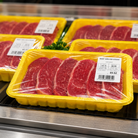PP Plastic Afsluitbare Schaal voor Vers Vlees en Zeevruchten, Wegwerp Voedselbak, FDA Goedgekeurd, Supermarkt Fruit & Groente Verpakking